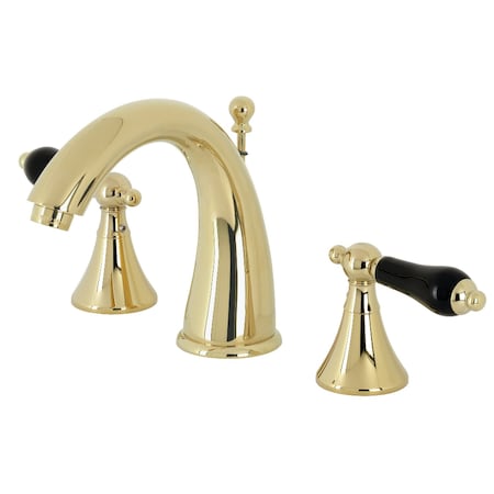 Kingston Brass KS2972PKL Duchess Widespread Bathroom Faucet W/ Brass Pop-Up, Brass KS2972PKL